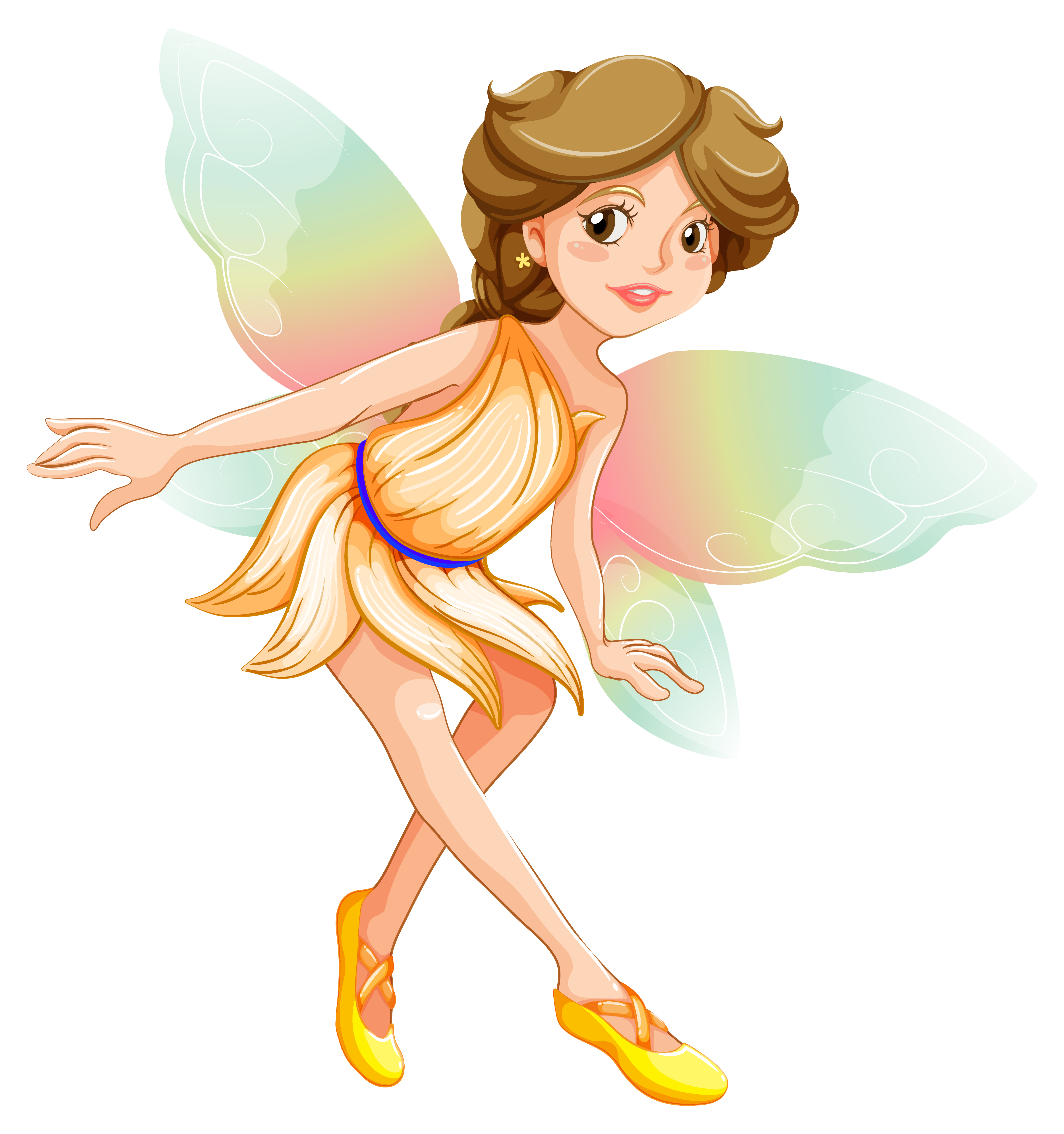 Beauty fairy on a white background illustration