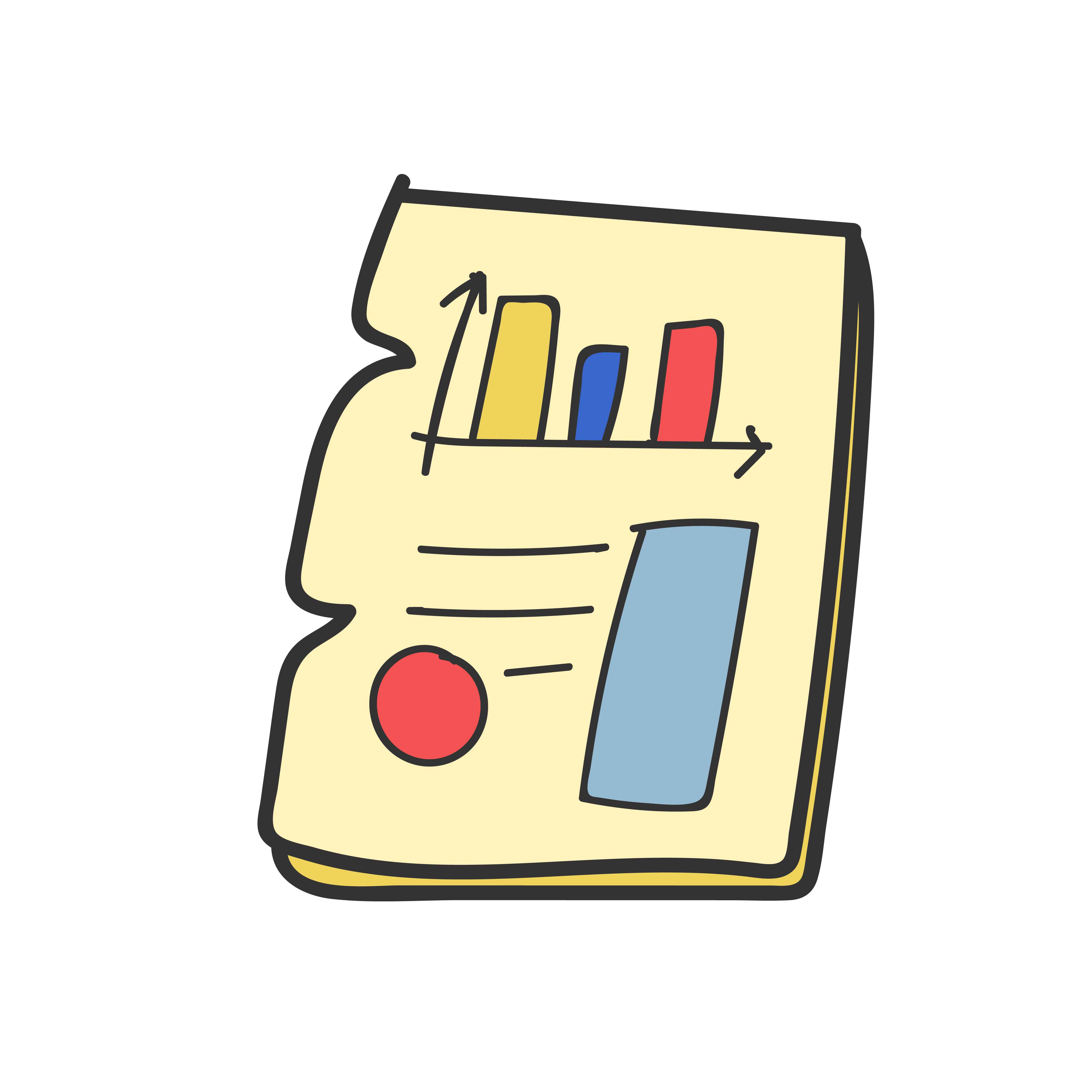 Business report chart doodle